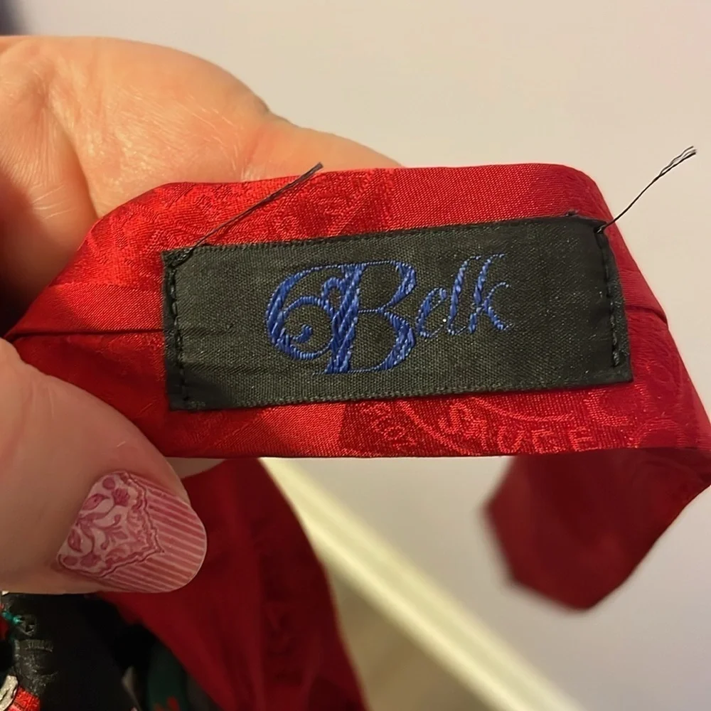 Tabasco Belk Heart Valentine’s Hot Pepper Black Red Necktie Tie Silk